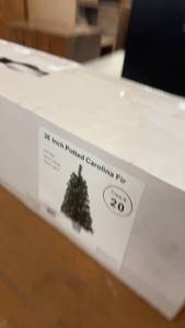 lot 301 image: 36 Inch Potted Carolina Fir Artificial Christmas Tree