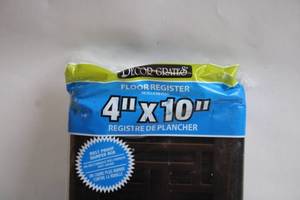 lot 10 image: Decor Grates 4 x 10 Floor Register in Packaging