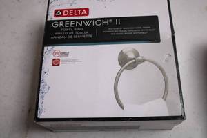 lot 20 image: Delta Greenwich II Towel Ring with SpotShield in Brushed Nickel