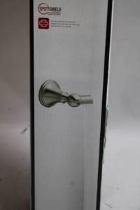 lot 27 image: Delta Crestfield SpotShield Brushed Nickel Toilet Paper Holder