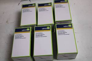 lot 33 image: Lot of 6 Leviton SmartlockPro Self-Test GFCI Outlets