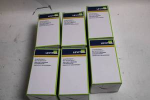 lot 36 image: Set of 6 Leviton SmartlockPro Self-Test GFCI Outlets