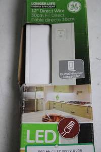 lot 46 image: GE LED Under Cabinet Light Fixture with 12 Direct Wire