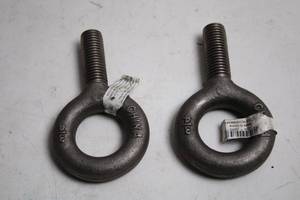 lot 47 image: Set of 2 Galvanized Steel Eye Bolts