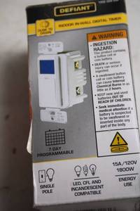 lot 66 image: Defiant In-Wall Digital Timer - 7-Day Programmable