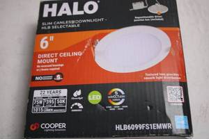 lot 84 image: HALO 6 Slim Canless Downlight Ceiling Mount LED Light