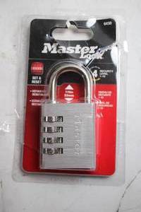 lot 121 image: Master Lock 4-Digit Combination Padlock