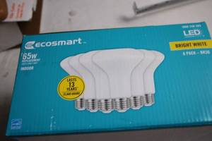 lot 125 image: Ecosmart 6-Pack Bright White LED Bulbs BR30