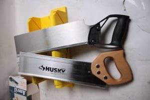 lot 127 image: Set of 2 Husky Hand Saws with Miter Box