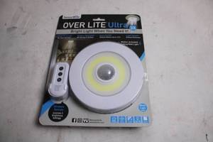 lot 156 image: SensorBrite Over Lite Ultra 3X Motion-Activated CeilingWall Light with Remote
