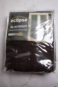 lot 159 image: Eclipse Blackout Window Curtain Panel in Espresso, 52x84 Inches