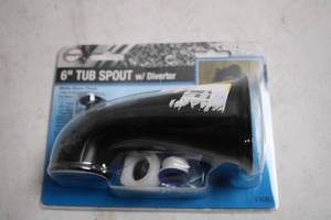 lot 173 image: 6-inch Tub Spout with Diverter Matte Black