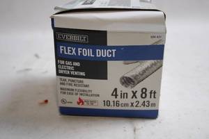 lot 179 image: Everbilt 4 in x 8 ft Flex Foil Duct for Dryer Venting