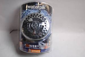 lot 192 image: Waterpik PowerPulse Shower Head with 9 Spray Settings