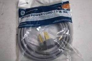 lot 197 image: GE Appliances Dryer Power Cord 3-Wire 6 Feet Long