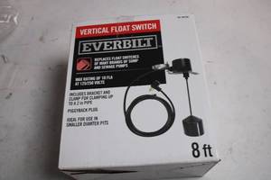 lot 199 image: Everbilt Vertical Float Switch for Sump and Sewage Pumps, 8 ft