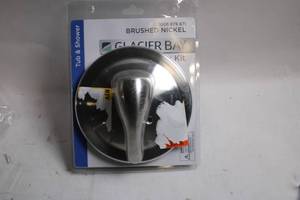 lot 214 image: Glacier Bay Brushed Nickel Tub & Shower Remodel Trim Kit