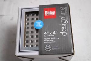 lot 220 image: Oatey Designline 4 x 4 Stainless Steel Shower Drain