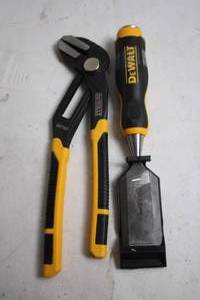 lot 228 image: DeWalt Hand Tool Set with Wood Chisel and Groove Joint Pliers