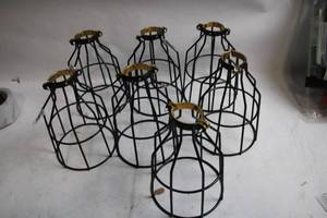 lot 238 image: Set of Industrial Metal Light Guard Cages
