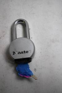 lot 291 image: Used Master Padlock with Wrapped Key