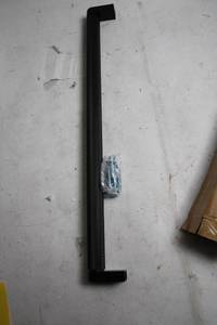 lot 308 image: Black Metal Handle with Mounting Hardware