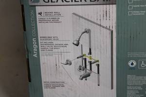 lot 331 image: Glacier Bay Aragon Collection Two Handle Tub and Shower Set - Chrome