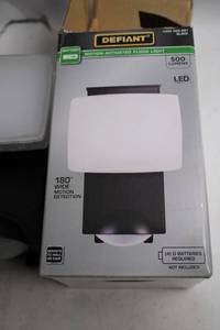 lot 363 image: Defiant Motion-Activated LED Flood Light 180° Wide with Box