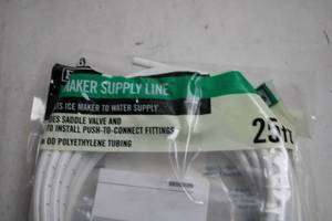lot 385 image: 25ft Ice Maker Supply Line Kit with Brass Valve and Connect Fittings
