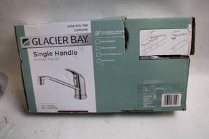 lot 395 image: Glacier Bay Single Handle Kitchen Faucet with 1 to 3 Hole Installation Option