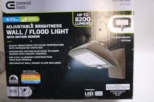 lot A-396 image: Commercial Electric WallFlood Light with Motion Sensor