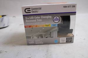 lot 429 image: Commercial Electric 3 in LED Color Changing Recessed Trim