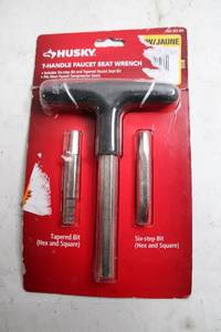 lot 430 image: Husky T-Handle Faucet Seat Wrench with Bits