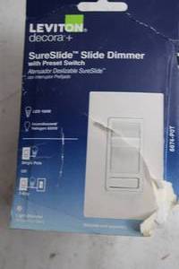 lot 453 image: Leviton Decora SureSlide Slide Dimmer 6674-P0T