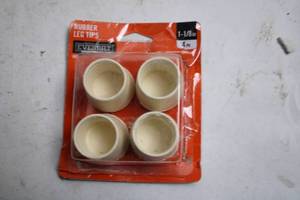 lot 472 image: Everbilt Rubber Leg Tips 1-18in 4 Pack