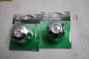 lot 473 image: Pair of Danco Bath Diverter Handles for Gerber and Pfister Valves