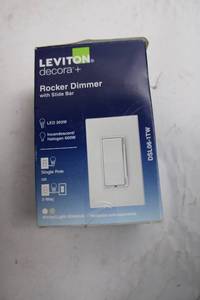 lot 474 image: Leviton Decora Rocker Dimmer with Slide Bar