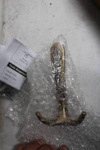 lot 490 image: Brass Hook with Installation Kit