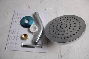 lot 493 image: Stainless Steel Rain Shower Head with Installation Kit