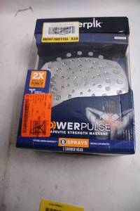 lot 148 image: Waterpik PowerPulse Therapeutic Strength Massage Shower Head