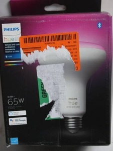 lot 222 image: Philips Hue White and Color Ambiance 65W Smart Bulb