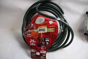 lot 250 image: Husky Garden Hose 25 ft 58 in Green UV Resistant