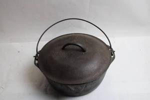 Vintage Cast Iron Dutch Oven with Lid