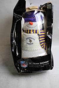 lot 15 image: 18 NFL Team Snowman with Minnesota Vikings Embroidered Sweater