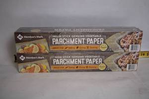 lot 69 image: Set of 2 Members Mark Non-Stick Vegetable Parchment Paper Rolls