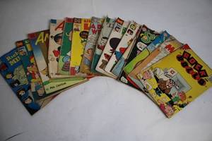 lot A-74 image: Collection of 14 Vintage Comic Books Featuring Various Characters