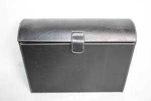lot 170 image: Black Leather Document Organizer with Velcro Closure
