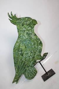 lot 178 image: Vintage Metal Bird Sculpture on Stand