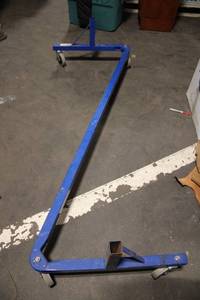 lot 188 image: Heavy-Duty Blue Steel Dolly Frame with Casters