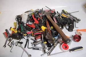 lot 201 image: Collection of Assorted Hand Tools and Hardware
